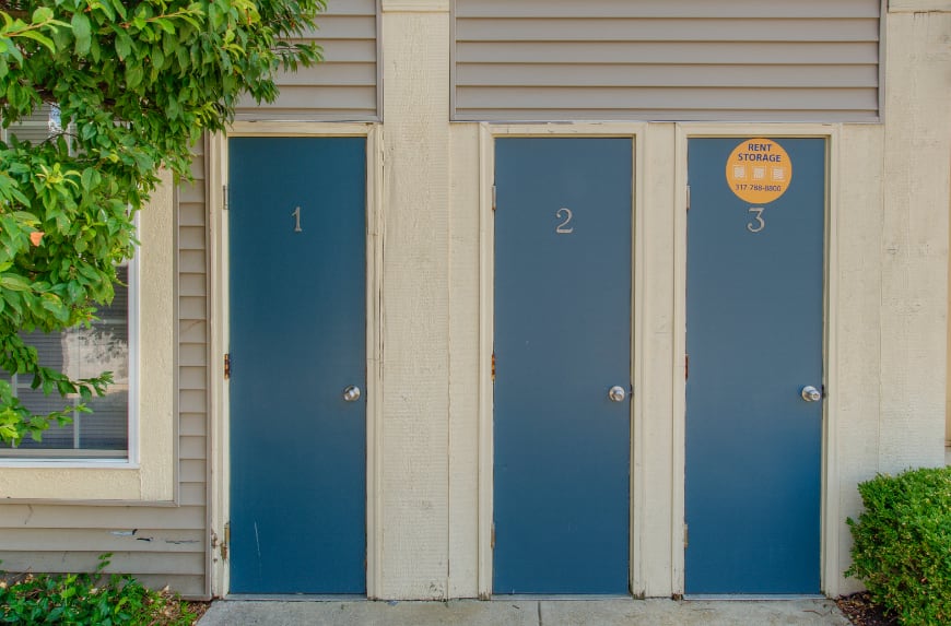 Outdoor storage in a Indianapolis apartment community.